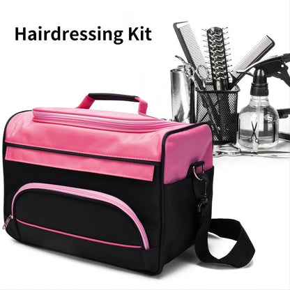 Hairdresser Tool Bag Multi-Functional Salon Styling Organizer with Adjustable Strap Large Capacity Hair Makeup Artist Case for Professionals