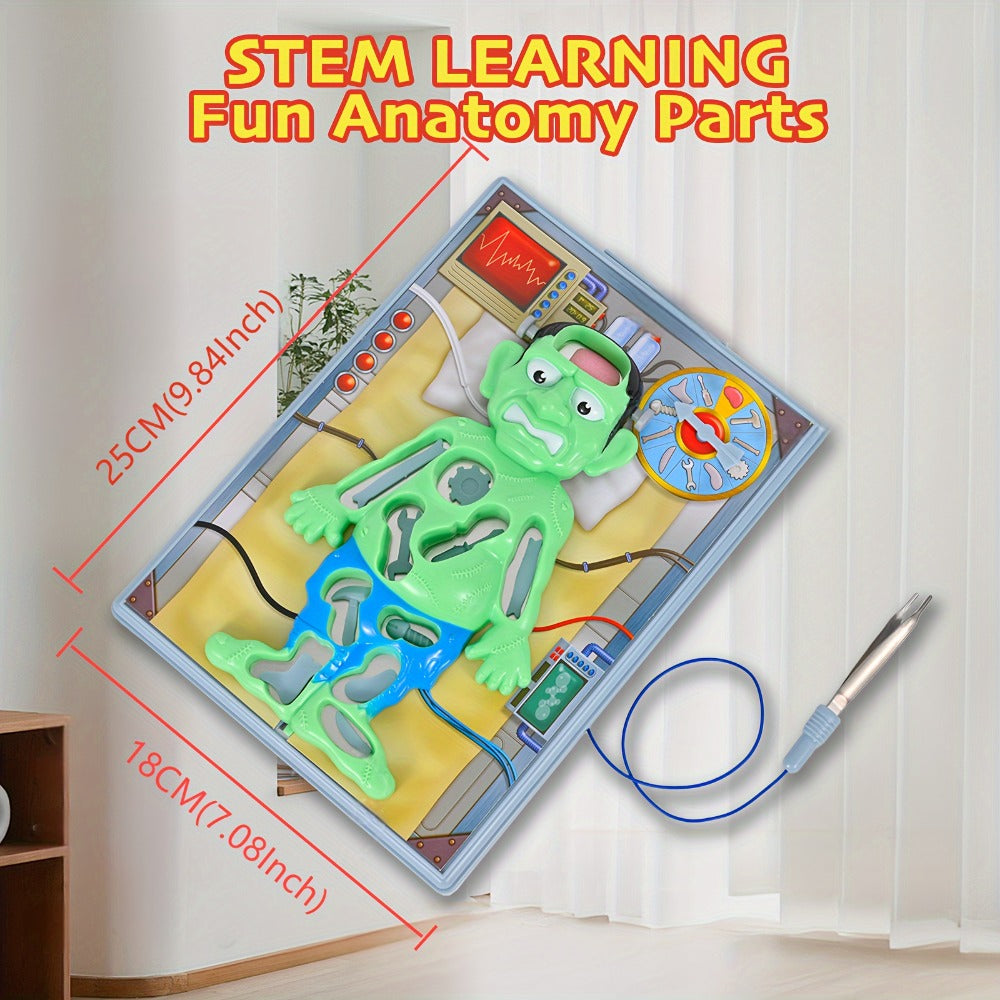 Operation Monster Board Game for Kids, Steady Hand Skill Game with Tweezers, 3D Monster Pieces, Fun Family Game Night for Ages 3+