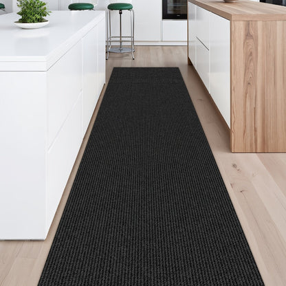 Non-Slip Runner Rug for Hallway Kitchen Stairs – Thick 4mm Long Roll Rug 23.22" Wide, Machine Washable, Multiple Sizes & Colors