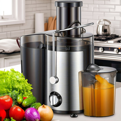 500W Centrifugal Juicer Machine with 3-Inch Feed Chute, Two Speeds and Upgrade or Juicer Configurations