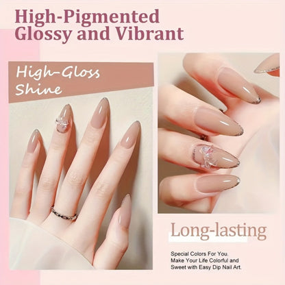 Sparkling Glitter Dip Powder Nail Set 33Pcs with Activator & Primer, 20 Colors No Lamp Needed for French