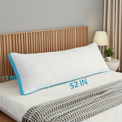 Memory Foam Body Pillow for Side Sleepers 51 Inch, Cooling Long Pillow with Breathable Polyester Cover, Firm Support Full Body Pillow