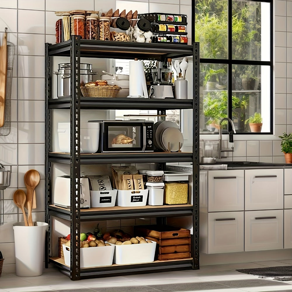 5-Tier Garage Shelving Unit Adjustable Storage Shelves 72"/60"H x 35.5"W x 16"D for Garage, Closet & Pantry Organization