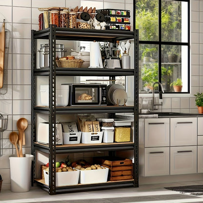 5-Tier Garage Shelving Unit Adjustable Storage Shelves 72"/60"H x 35.5"W x 16"D for Garage, Closet & Pantry Organization