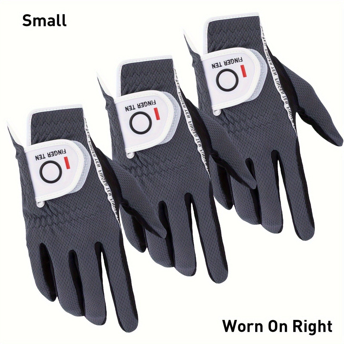 Wet Weather Golf Gloves Rain Grip 3-Pack for Men | Breathable Water-Resistant Golf Gloves for Left & Right Hand