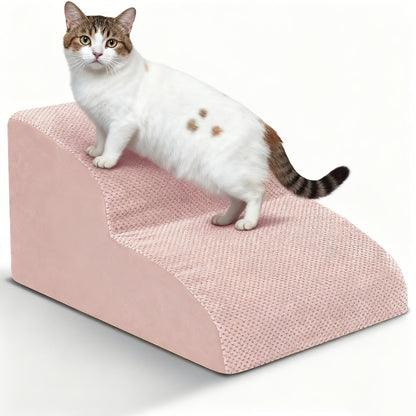 Dog Stairs for High Beds & Sofa – Extra Wide Foam Pet Steps with Non-Slip Bottom, Soft Cushioned Dog Ramp for Couch, Ideal for Small Dogs