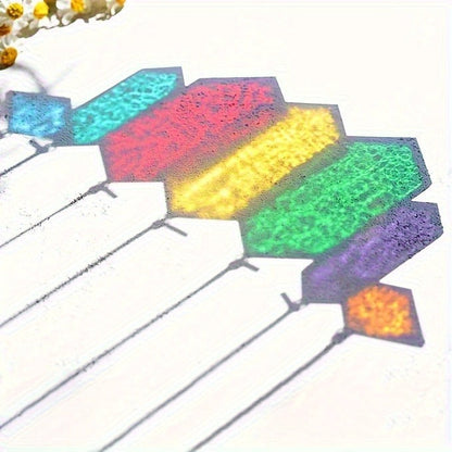 Glass Rainbow Suncatcher Hanging Ornament – Crystal Prism Window Sun Catcher for Garden, Patio & Home Decor