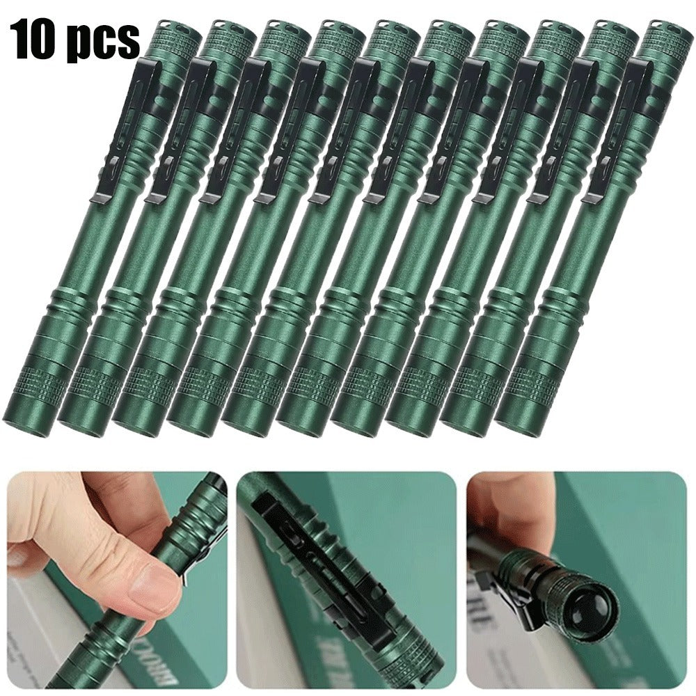Pen Light Flashlights Bulk Pack with Clip – Mini Slim LED Pocket Torch for Camping, Outdoor, Home & Emergency Use