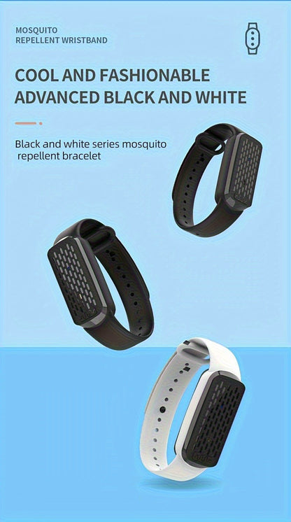Mosquito Bracelet, Ultrasonic Soundwave Technology, USB Rechargeable, Wristband for Camping Outdoor Hiking Travel