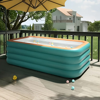Inflatable Swimming Pool for Family Adults Kids, Large Above Ground Outdoor Backyard Pool for Garden, Patio and Yard Use