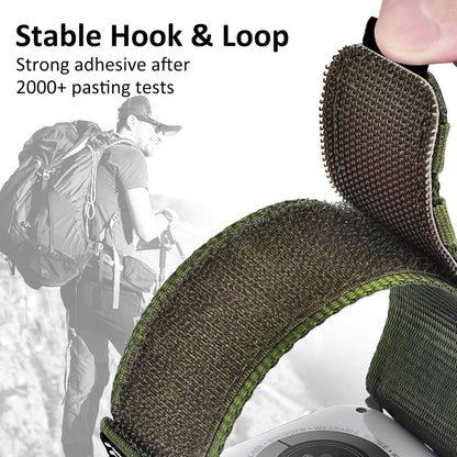 Rugged Nylon Apple Watch Band Men Sport Loop Woven Adjustable Hook Loop Strap Compatible for an Everyday Personal Care Routine