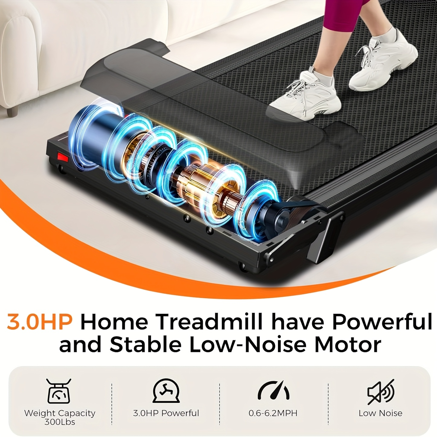 Folding Treadmill 3-in-1 with 14% Auto Incline & Handle – 3.0HP Quiet Walking Pad for Home, 300LBS Capacity
