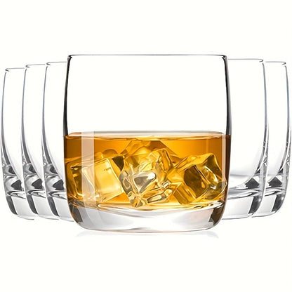 Whiskey Glasses Set of 6, Premium Crystal Bourbon Rocks Glasses 10.5oz, Clear Drinking Glasses for Scotch Cocktail Whisky Juice