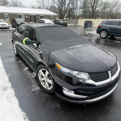 Car Windshield Snow Cover & Frost Shield 102" x 45" – Magnetic Windshield Cover with Side Window Protection for All Seasons