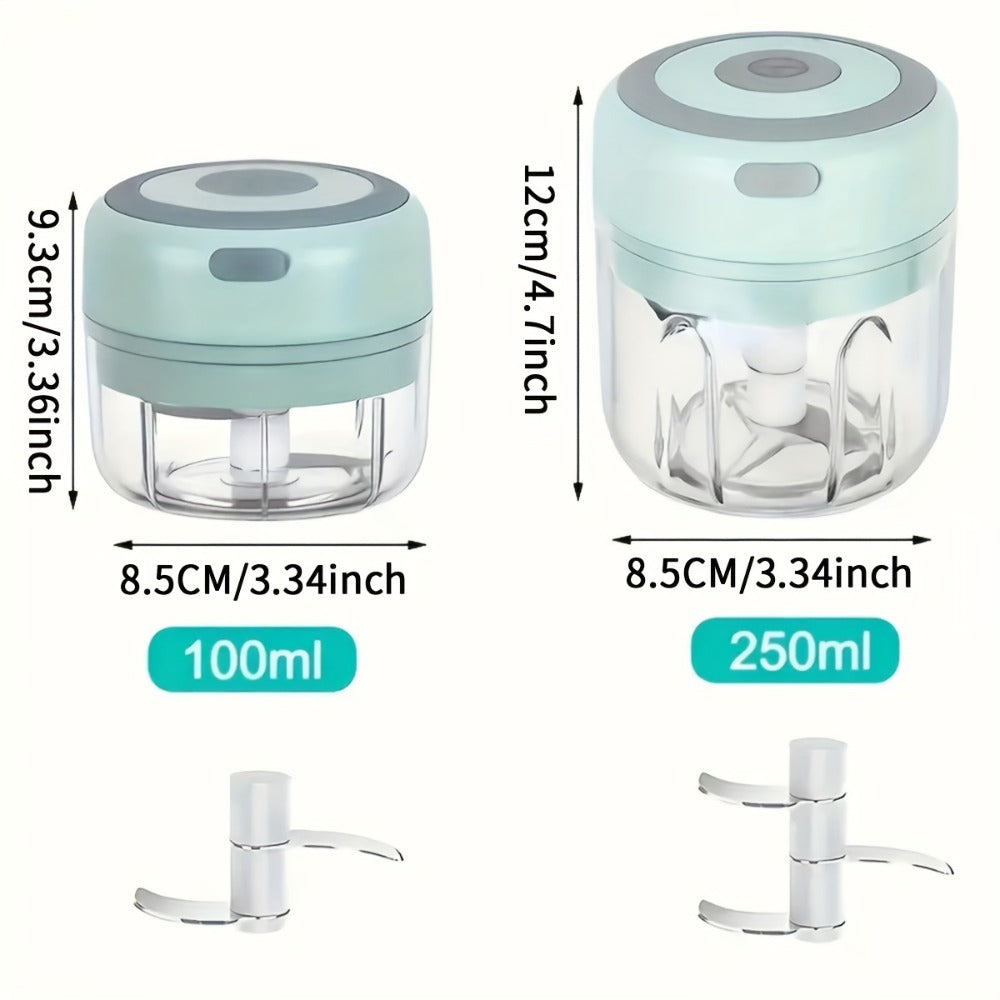 Mini Electric Garlic Chopper USB Rechargeable - Electric Food Chopper & Masher, Portable Garlic Crusher for Meat