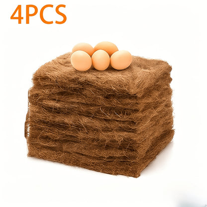 Chicken Coop Nesting Box Pads 12x12" – Natural Egg-Laying Bedding Material for Hen House, Reusable Nest Box Liner for Most Chicken Coops