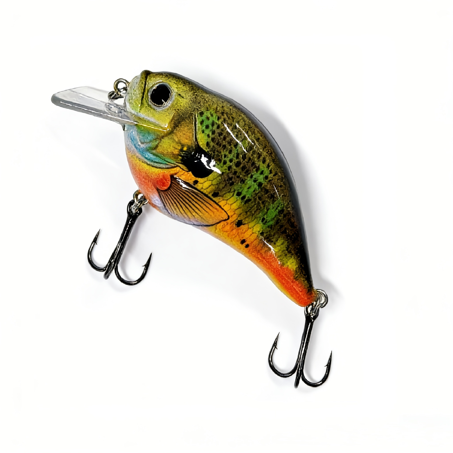 Fishing Lure Set 5-Piece Fat-Body Crankbaits, 2.95-Inch 15.5g Slow-Sinking Wobblers with Diving Bills and Treble Hooks