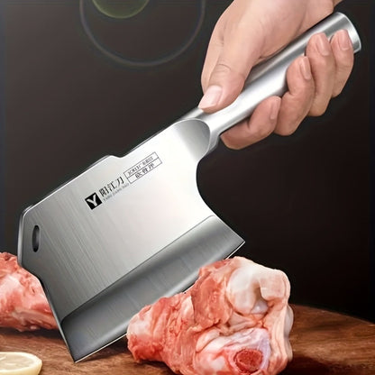Bone Cutting Cleaver Knife Stainless Steel Butcher Meat Cleaver Thickened Blade for Kitchen for Home Cooking, Dining and Outdoor Meals