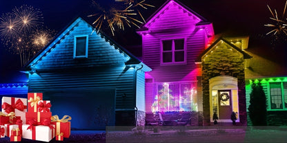 Permanent Outdoor Lights RGB LED Eave Lights with App & Remote Control, Music Sync, Timer, Triangular Lens Effect