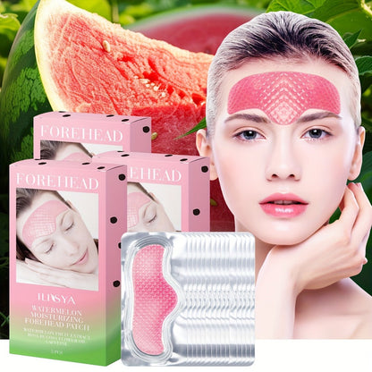 Watermelon Forehead Patches 15pcs Caffeine Collagen Niacinamide Ultra Hydrating Moisturizing Brightening De-Puffing Daily Facial Skin Care