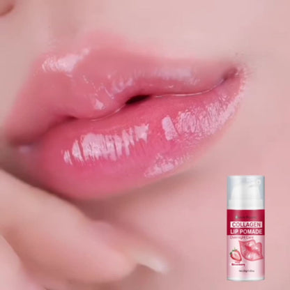 Lip Pomade Collagen 30g Moisturizing Plumping Lip Essence – Deep Hydration Day & Night Lip Care Nourishes Repairs Dry Chapped Lips