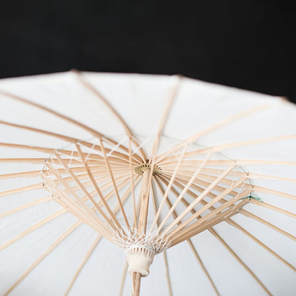 White Paper Parasol Umbrella 23", Wedding, Party & Photography Photobooth Props (10 or 20 PCS)