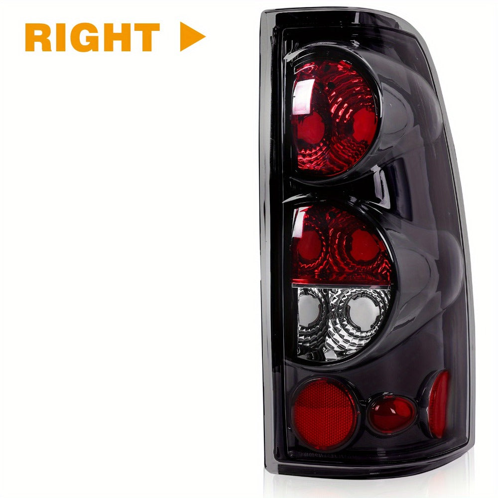 Tail Lights for Chevy Silverado 1500 2500 3500 1999-2006 & GMC Sierra 1999-2003 – Direct Replacement Pair | Black Housing | Smoked Gray