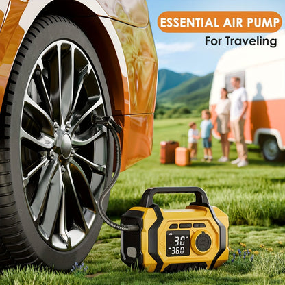 7000A Jump Starter with Air Compressor & Tire Inflator, 8-in-1 Portable Car Battery Booster for 9L Gas 8.5L Diesel, 150PSI Auto-Stop