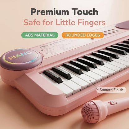 Kids Electronic Keyboard Piano 37 Keys with Microphone, Multi-Function Musical Instrument Toy for Children
