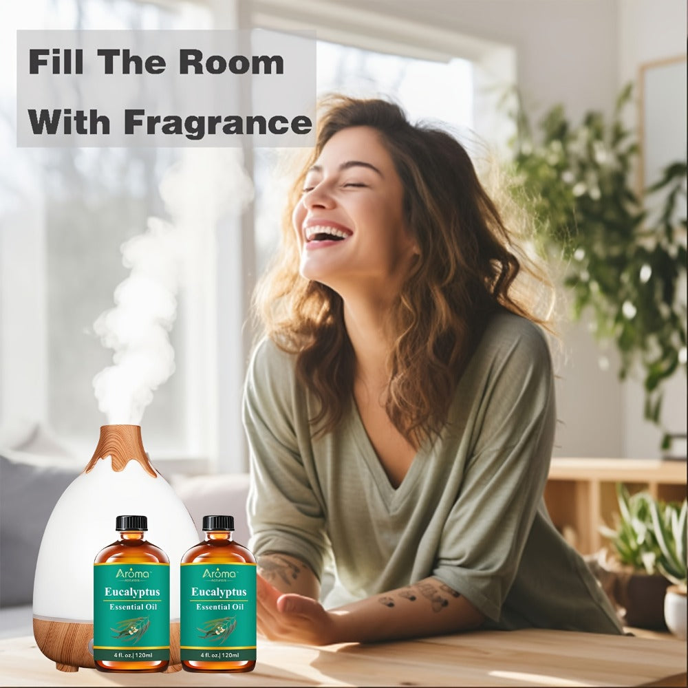 Lavender Essential Oil 4oz, Pure Aromatherapy Oil for Diffuser, Candle, Humidifier & Massage, Also in Eucalyptus