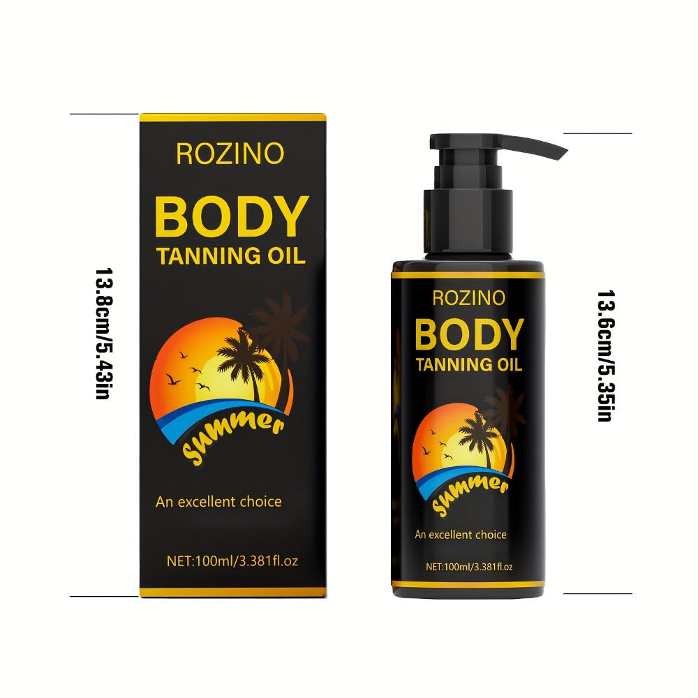 Body Tanning Oil Tan Boosting & Ultra 3.381oz - Alcohol-Free Natural Bronze Sunless Tanning for All Skin Types