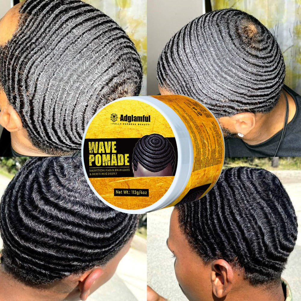 360 Wave Pomade for Men – Wave Control Defining Cream for Layered Waves, Volume & Texture | Non-Greasy, Water-Soluble