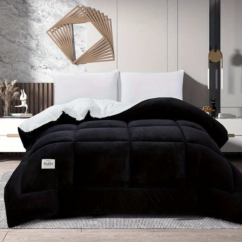 Box-Quilted Solid Comforter in Five Colors with Twin, Full, Queen and King Dimension Options
