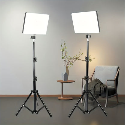 Square LED Ring Light Kit 10 Inch with 63" Adjustable Tripod Stand & Phone Holder for an Everyday Personal Care Routine