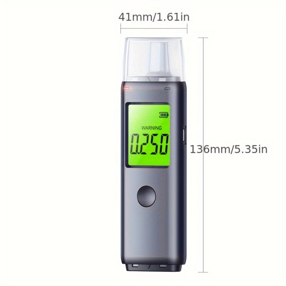 Breathalyzer Alcohol Tester 2-in-1 Rechargeable Dual Mode Blow Activated Digital BAC Tester for Entryways, Bedrooms and Living Spaces