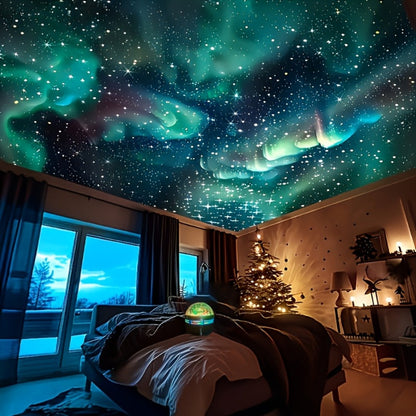 Aurora Borealis Star Projector with Remote, 7 Lighting Effects Galaxy LED Night Light for Bedroom