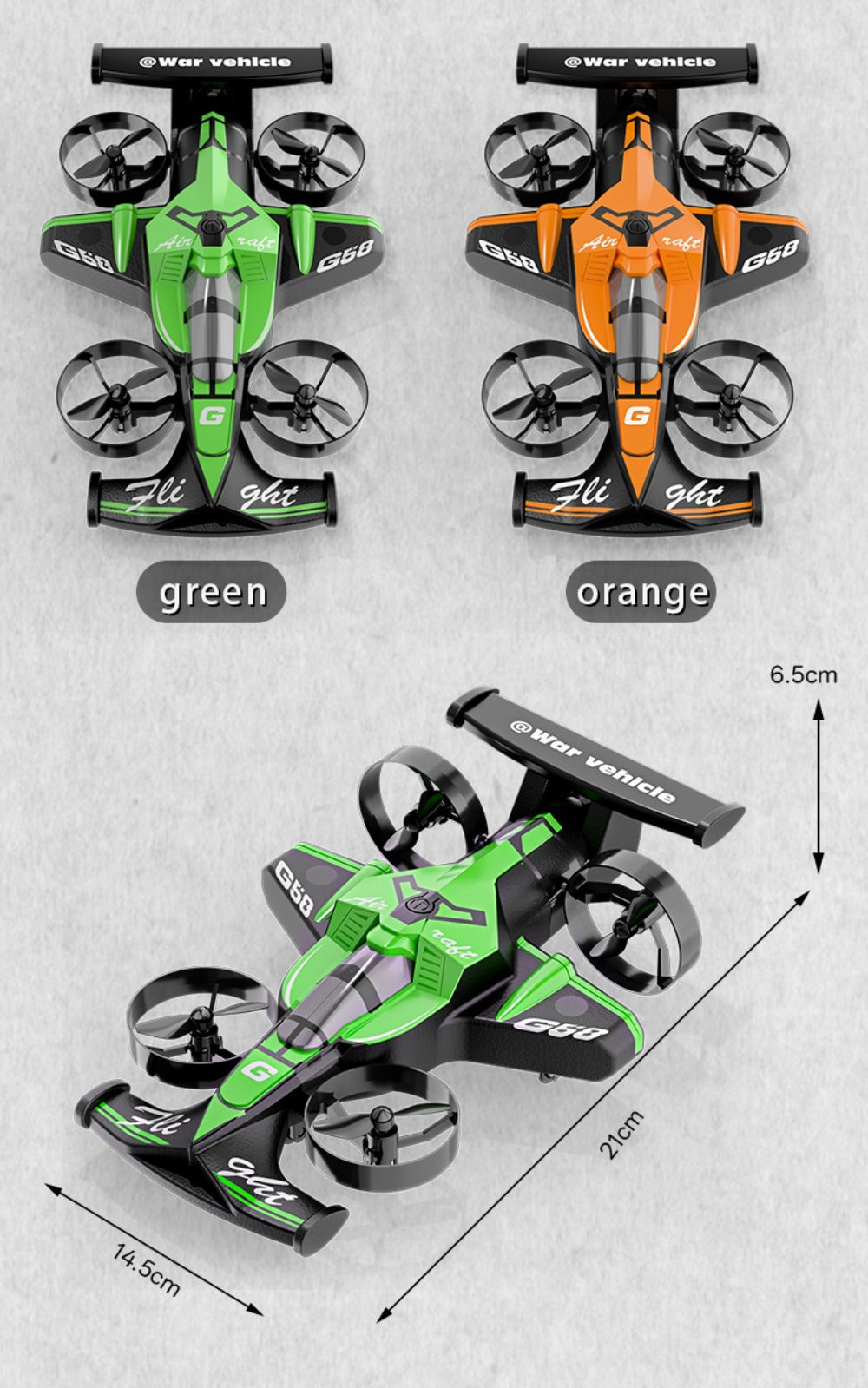 2-in-1 Mini RC Car and Drone Combo Dual Mode Switch One-Touch Takeoff Stable with the Listed Color, Size or Set Options for Everyday Use