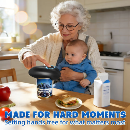 Electric Can Opener One-Touch Automatic – Smooth Edge Battery Operated Handheld Opener for All Can Sizes, Best Kitchen Gadget for Seniors