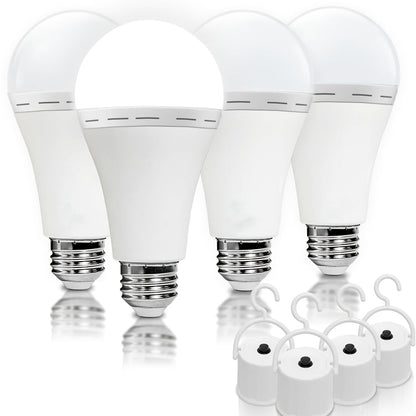 Emergency Light Bulb for Power Outages, Self-Charging Battery Backup LED Bulb 1200mAh 60 Watt Equivalent