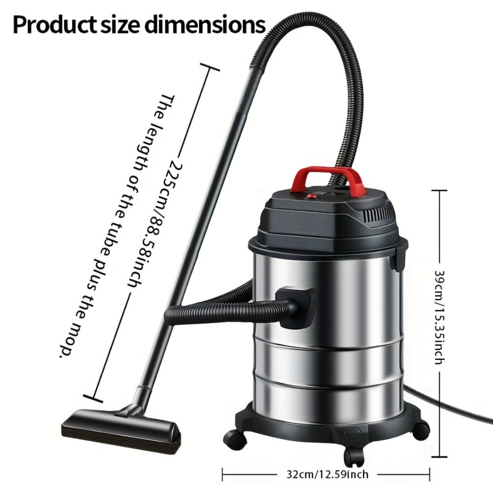 Wet Dry Vacuum Cleaner High-Power Bucket Type 5.28 to 6.6 Gallon Super Suction for Car and Home Dual-Use Cartridge Filter 40dB Quiet Motor
