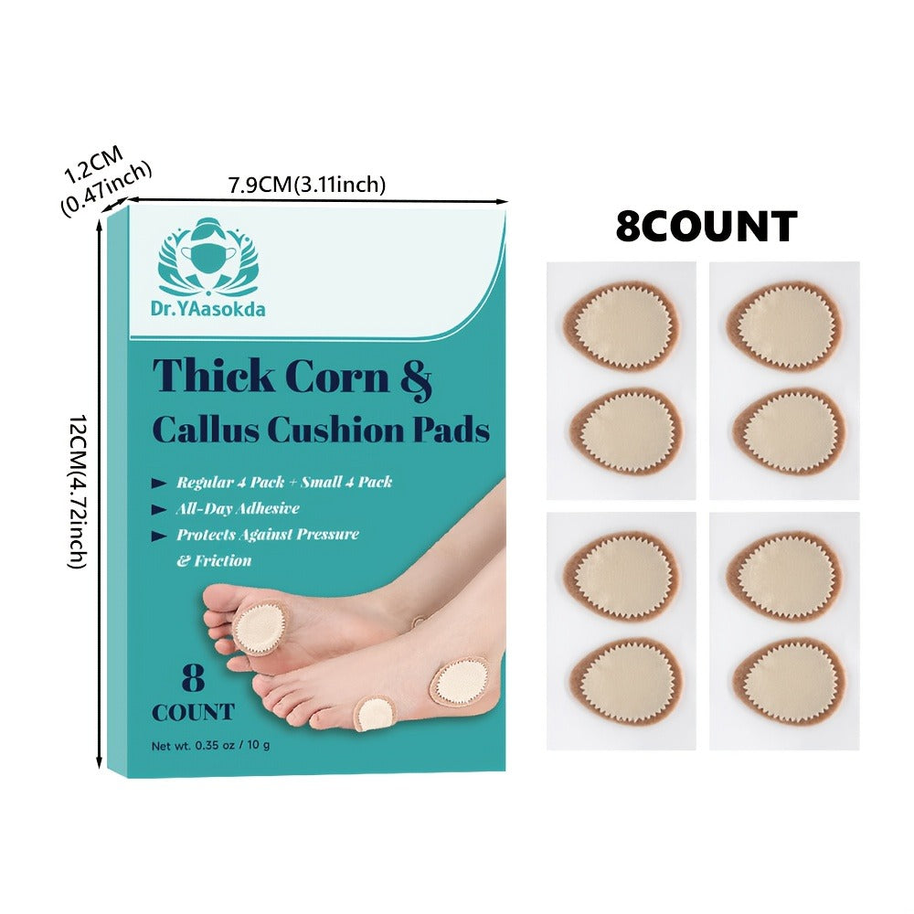 Corn & Callus Cushion Pads - Self-Adhesive Foam Pads for Foot Heel Toe, Friction-Reducing Corn Pads