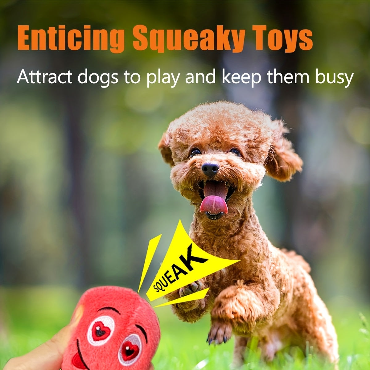 Dog Toys for Small Dogs, Squeaky Dog Toys 6 Pack Soft Stuffed Plush Balls with Squeakers for Puppies & Small Dogs