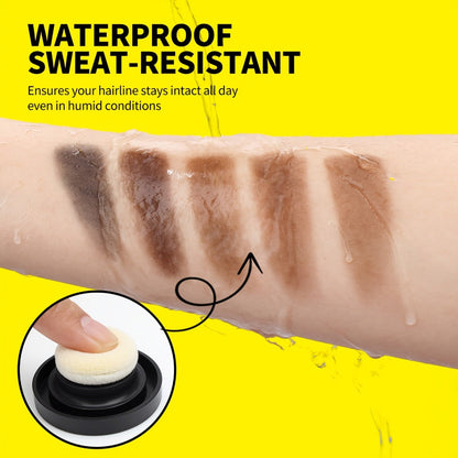 Hair Root & Hairline Concealer Powder Kit with Brush, Instant Coverage for Thinning Hair, Receding Hairline & Bald Spots
