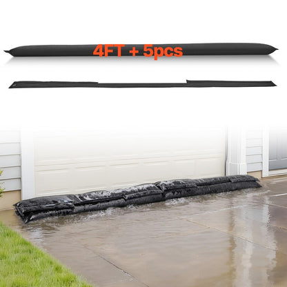 Flood Barrier Bags 4 Pack, Water Activated Sandless Sandbags, Reusable Flood Protection for Home