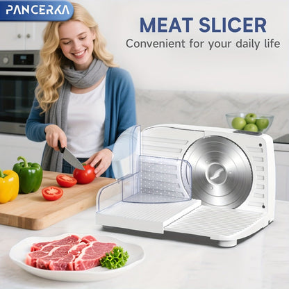 Electric Meat Slicer 0-15mm Adjustable Thickness, Home & Commercial Deli Food Cutter for Meat, Vegetables