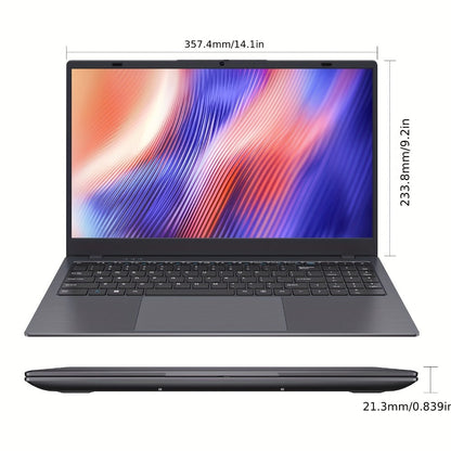 15.6 Inch Ultra-Thin Laptop, Intel Pentium 6500Y, 8GB RAM 256GB SSD, 4K Dual-Screen Support, Quad Stereo Speakers