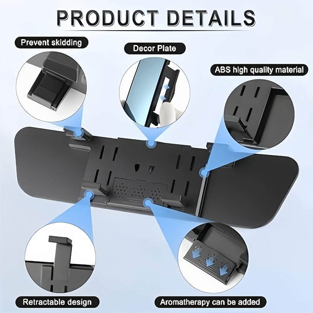 Anti-Glare Rearview Mirror 12" Wide Angle Panoramic – Universal Clip-On Convex Mirror for Car, SUV & Truck