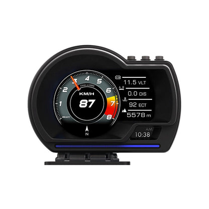 Car HUD Head-Up Display – OBD2 & GPS Dual System Digital Speedometer, Speed / Water Temp / Voltage / RPM Display