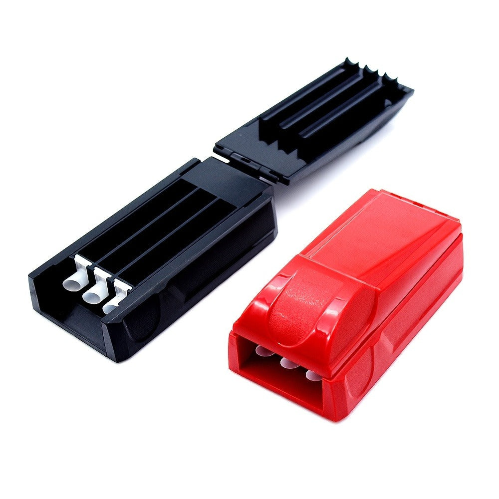 Manual Cigarette Rolling Machine 3-Tube Filler, Portable Durable Plastic Cigarette Roller for Entryways, Bedrooms and Living Spaces