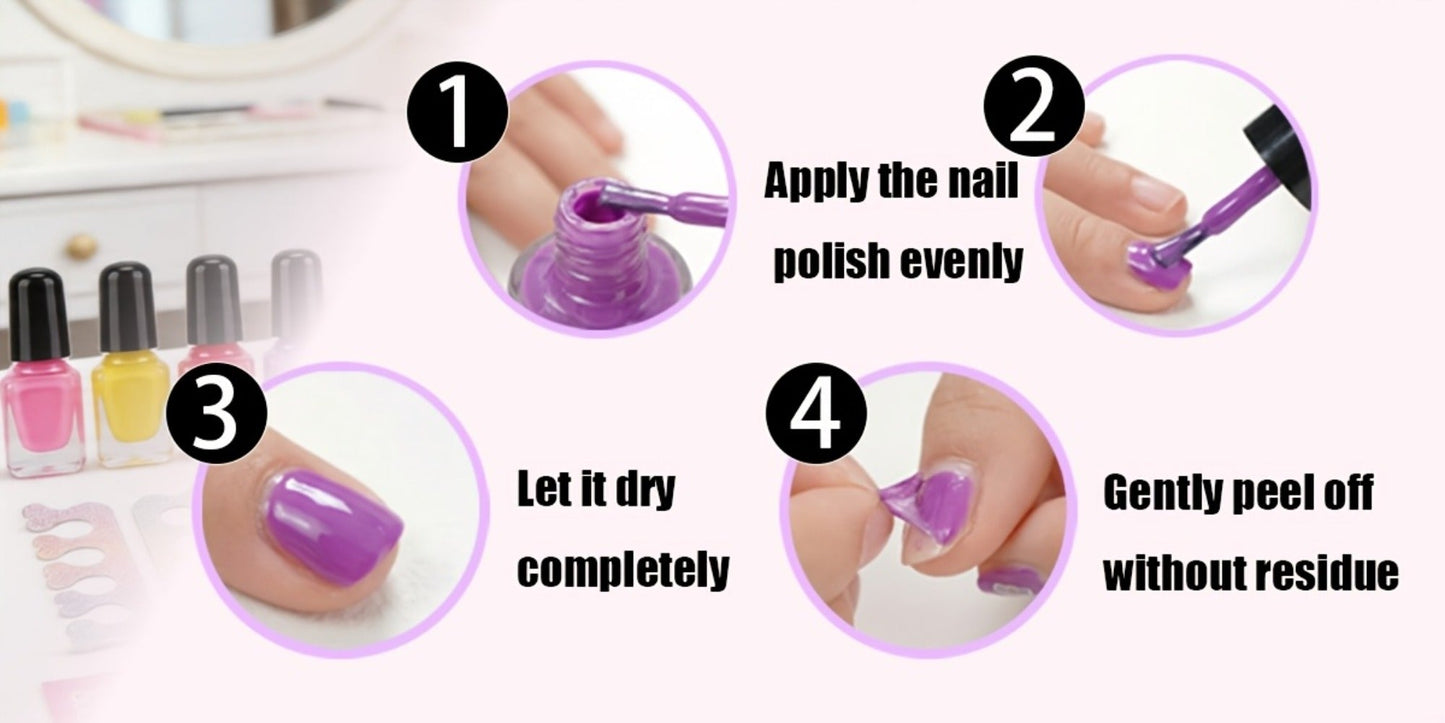 Pedicure Play Set for Girls 8+, 320+ Pieces Pretend Spa Kit with Colorful Nail Polishes & Stickers